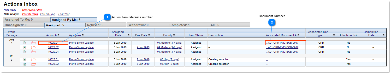 Viewing the Action Log